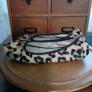 Adam Tucker by Me Too Nikki Womens Calf Hair Leopard Leather Upper Sz 6.5